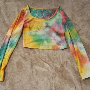 Cotton Candy Multicolor Tie-Dye Crop Top